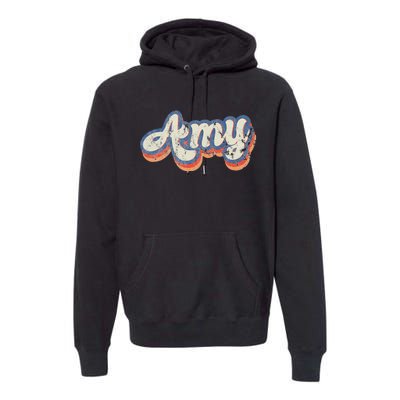 Amy Personalized Name Custom Lettering 70S Premium Hoodie