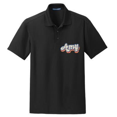 Amy Personalized Name Custom Lettering 70S Dry Zone Grid Polo