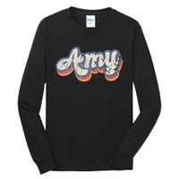 Amy Personalized Name Custom Lettering 70S Tall Long Sleeve T-Shirt