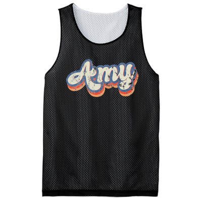 Amy Personalized Name Custom Lettering 70S Mesh Reversible Basketball Jersey Tank