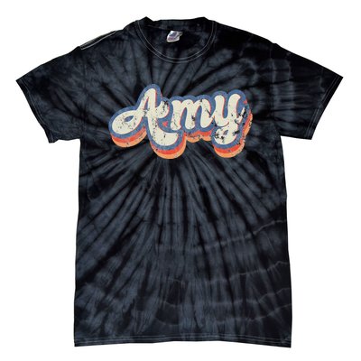 Amy Personalized Name Custom Lettering 70S Tie-Dye T-Shirt