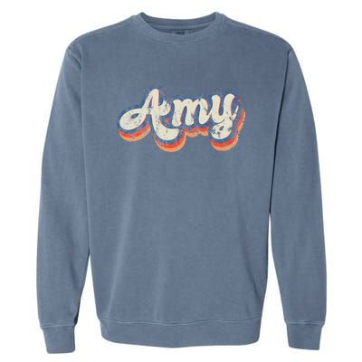 Amy Personalized Name Custom Lettering 70S Garment-Dyed Sweatshirt