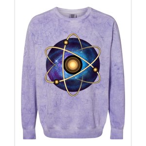 Atom Proton Neutron Physics Colorblast Crewneck Sweatshirt