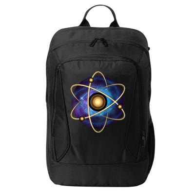 Atom Proton Neutron Physics City Backpack