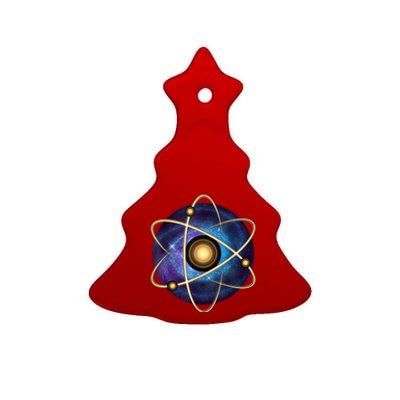 Atom Proton Neutron Physics Ceramic Tree Ornament