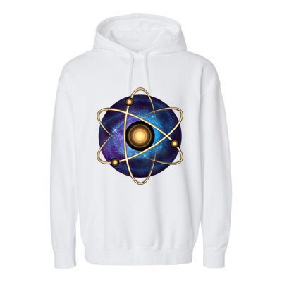 Atom Proton Neutron Physics Garment-Dyed Fleece Hoodie