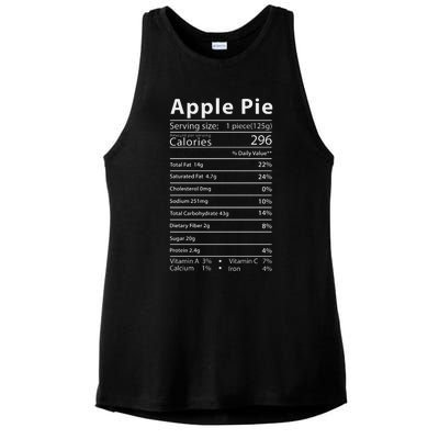 Apple Pie Nutrition Facts Label Costume Thanksgiving Ladies PosiCharge Tri-Blend Wicking Tank