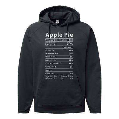 Apple Pie Nutrition Facts Label Costume Thanksgiving Performance Fleece Hoodie