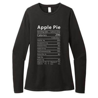 Apple Pie Nutrition Facts Label Costume Thanksgiving Womens CVC Long Sleeve Shirt