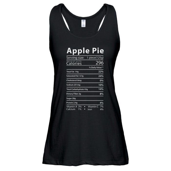 Apple Pie Nutrition Facts Label Costume Thanksgiving Ladies Essential Flowy Tank