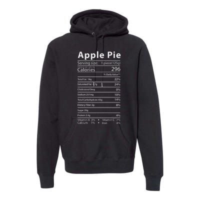 Apple Pie Nutrition Facts Label Costume Thanksgiving Premium Hoodie