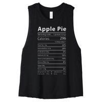 Apple Pie Nutrition Facts Label Costume Thanksgiving Women's Racerback Cropped Tank