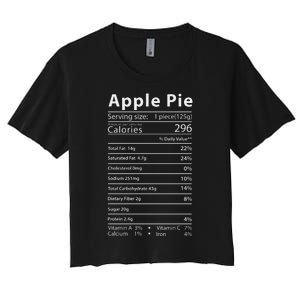 Apple Pie Nutrition Facts Label Costume Thanksgiving Women's Crop Top Tee