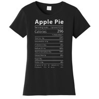 Apple Pie Nutrition Facts Label Costume Thanksgiving Women's T-Shirt