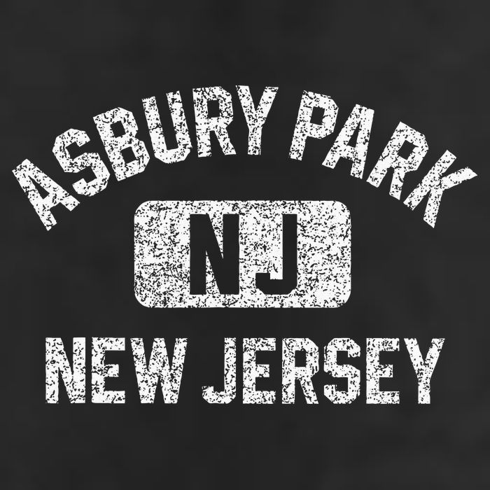 Asbury Park NJ New Jersey Gym Style Distressed White Print Hat
