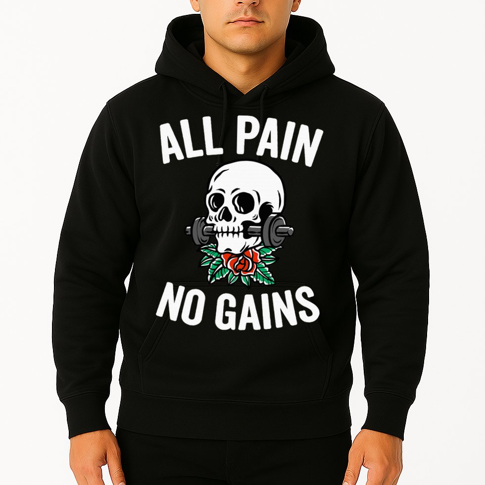 All Pain No Gains Gym Fitness Workout Bodybuilding Hoodie