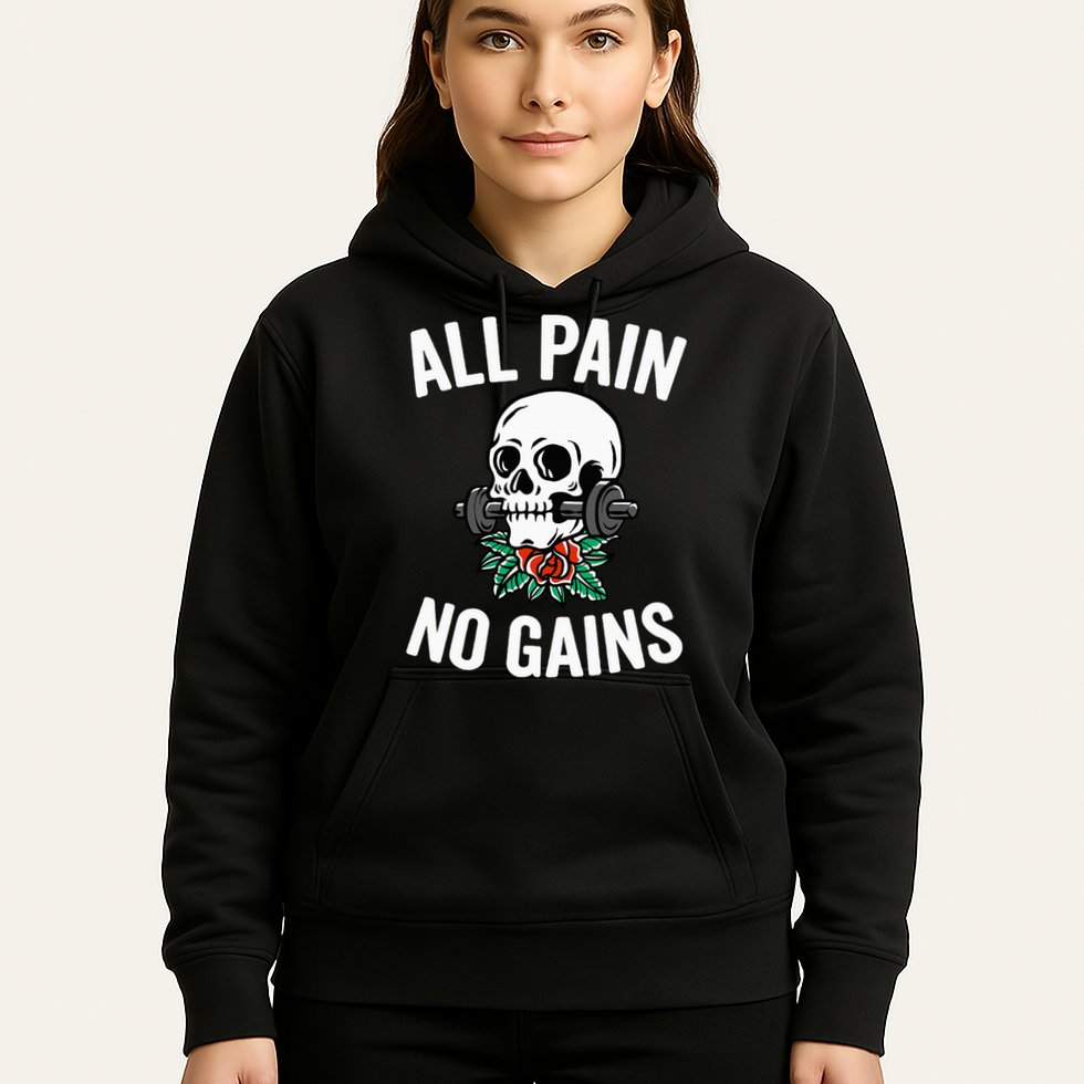 All Pain No Gains Gym Fitness Workout Bodybuilding Hoodie