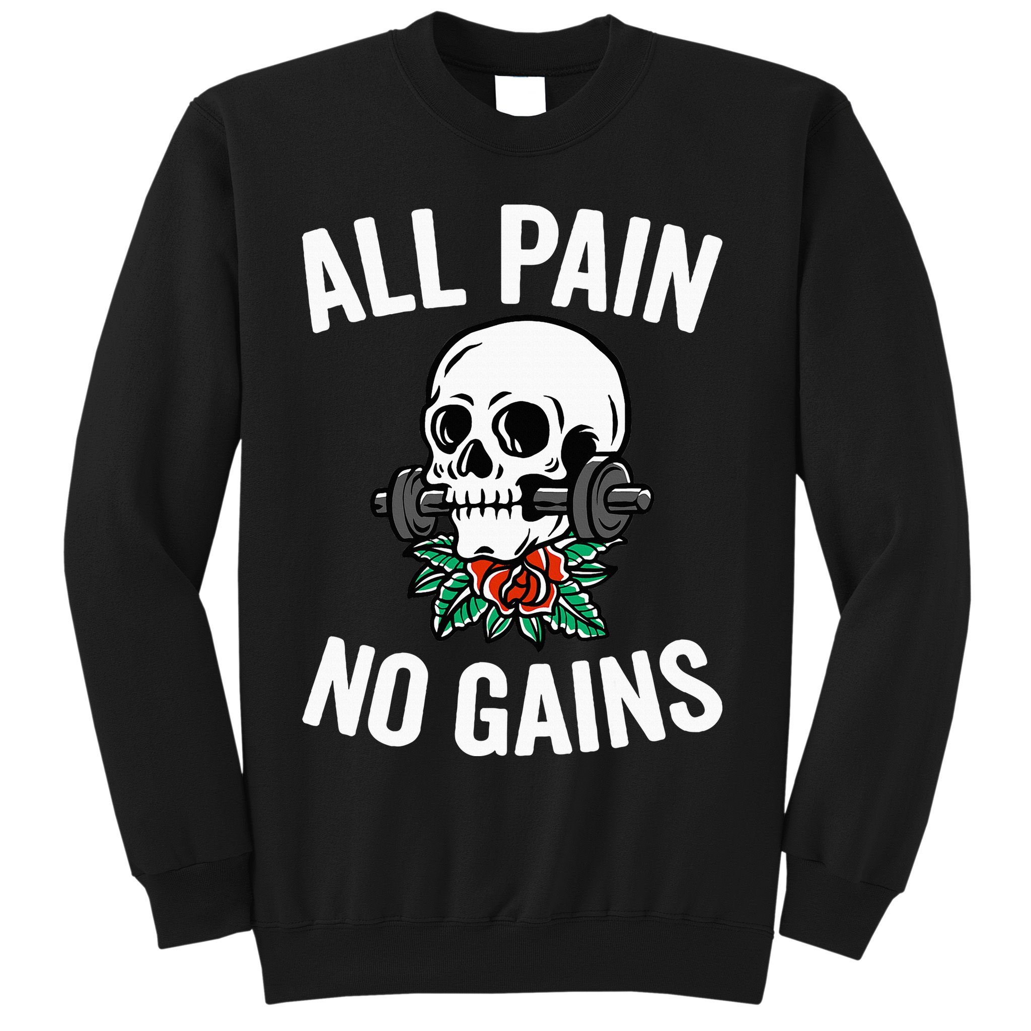 All Pain No Gains Gym Fitness Workout Bodybuilding Sweatshirt
