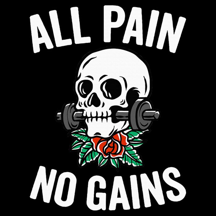 All Pain No Gains Gym Fitness Workout Bodybuilding Flat Bill Trucker Hat