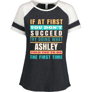 Ashley Personalized Name Ashley First Name Enza Ladies Jersey Colorblock Tee