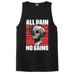 All Pain No Gains Fitness Gym Slogans For Bodybuilders Cute Gift PosiCharge Competitor Tank