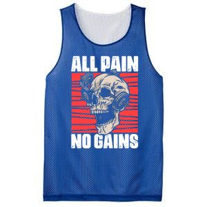 All Pain No Gains Fitness Gym Slogans For Bodybuilders Cute Gift Mesh Reversible Basketball Jersey Tank