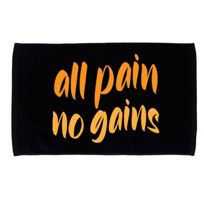 All Pain No Gain Exercise Workout Gym Weightlifting Fitness Gift Microfiber Hand Towel