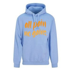 All Pain No Gain Exercise Workout Gym Weightlifting Fitness Gift Unisex Surf Hoodie