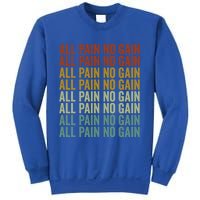 All Pain No Gain Training Powerlifting Gym Fitness Exercise Gift Sweatshirt