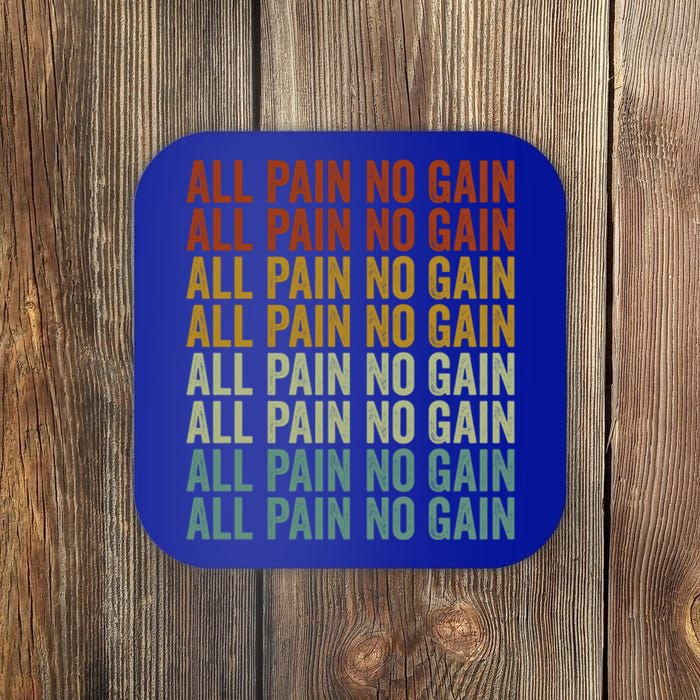 All Pain No Gain Training Powerlifting Gym Fitness Exercise Gift Coaster