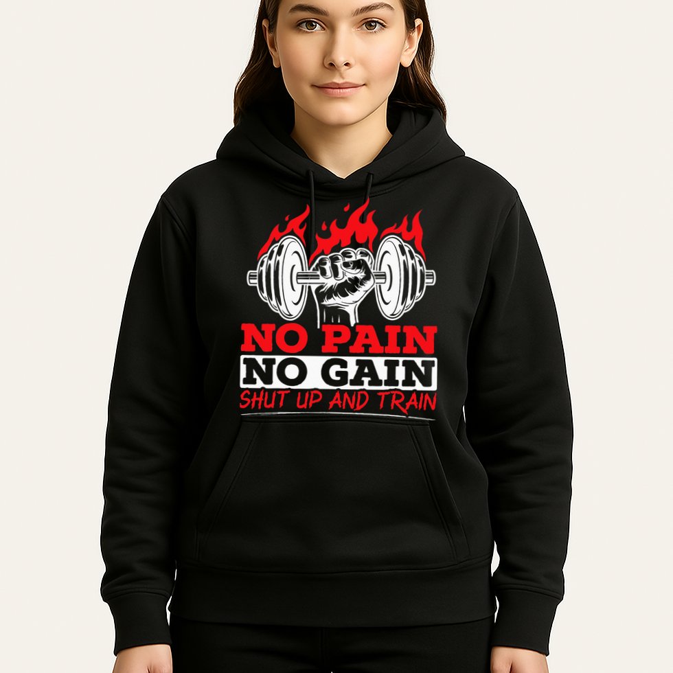 All Pain No Gains Gym Weightlifting Bodybuilding Fitness Hoodie