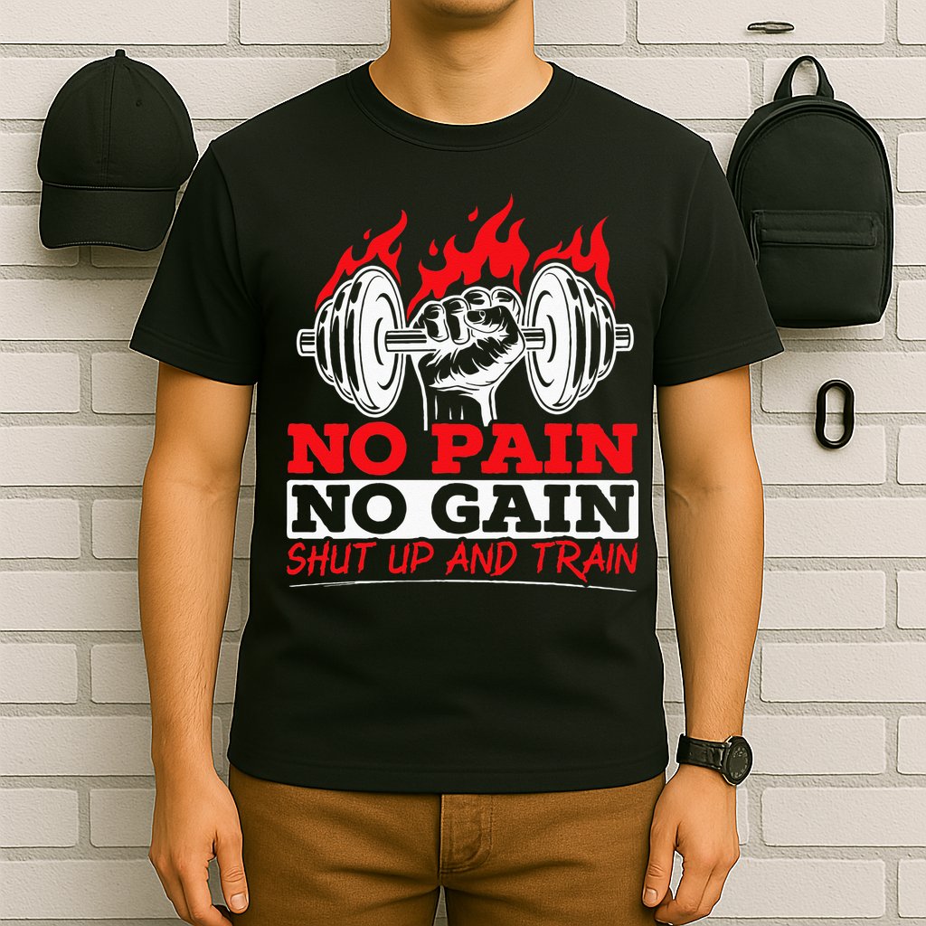 All Pain No Gains Gym Weightlifting Bodybuilding Fitness T-Shirt