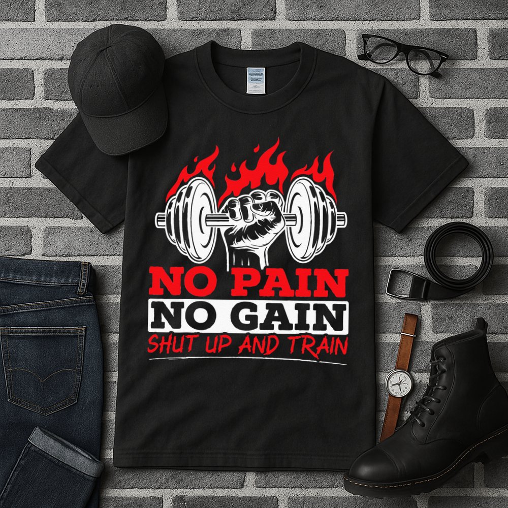All Pain No Gains Gym Weightlifting Bodybuilding Fitness Tall T-Shirt