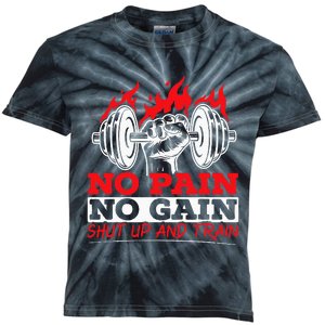 All Pain No Gains Gym Weightlifting Bodybuilding Fitness Kids Tie-Dye T-Shirt