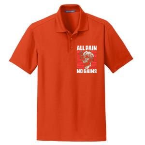 All Pain No Gains Fitness Gym Slogans For Bodybuilders Meaningful Gift Dry Zone Grid Polo