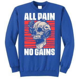 All Pain No Gains Fitness Gym Slogans For Bodybuilders Meaningful Gift Sweatshirt