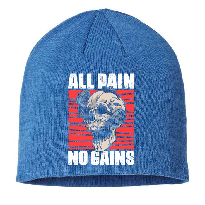 All Pain No Gains Fitness Gym Slogans For Bodybuilders Meaningful Gift Sustainable Beanie