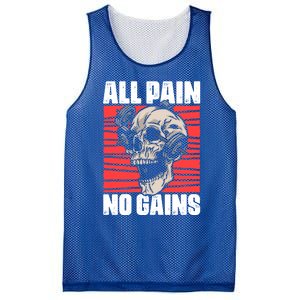 All Pain No Gains Fitness Gym Slogans For Bodybuilders Meaningful Gift Mesh Reversible Basketball Jersey Tank