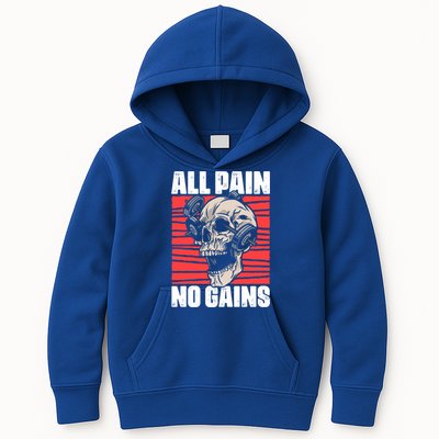 All Pain No Gains Fitness Gym Slogans For Bodybuilders Meaningful Gift Kids Hoodie