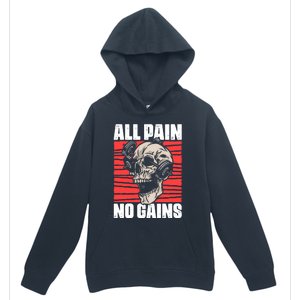 All Pain No Gains Fitness Gym Slogans For Bodybuilders Meaningful Gift Urban Pullover Hoodie