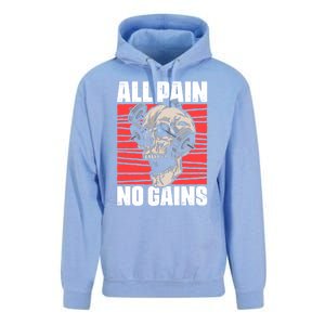 All Pain No Gains Fitness Gym Slogans For Bodybuilders Meaningful Gift Unisex Surf Hoodie