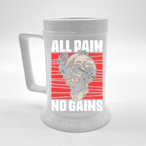 All Pain No Gains Fitness Gym Slogans For Bodybuilders Meaningful Gift Beer Stein