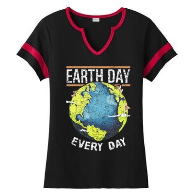 Animal Protection Nature World Global Peace Earth Day Ladies Halftime Notch Neck Tee