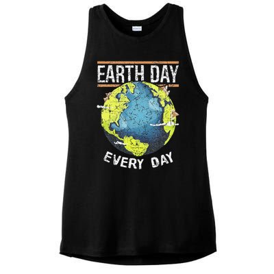 Animal Protection Nature World Global Peace Earth Day Ladies PosiCharge Tri-Blend Wicking Tank