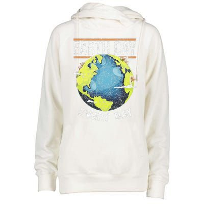 Animal Protection Nature World Global Peace Earth Day Womens Funnel Neck Pullover Hood