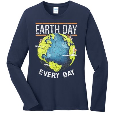 Animal Protection Nature World Global Peace Earth Day Ladies Long Sleeve Shirt