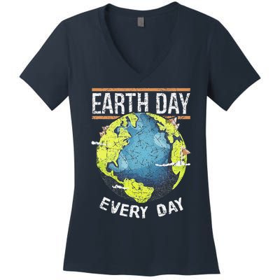 Animal Protection Nature World Global Peace Earth Day Women's V-Neck T-Shirt