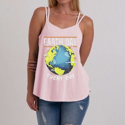 Animal Protection Nature World Global Peace Earth Day Women's Strappy Tank