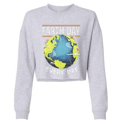 Animal Protection Nature World Global Peace Earth Day Cropped Pullover Crew