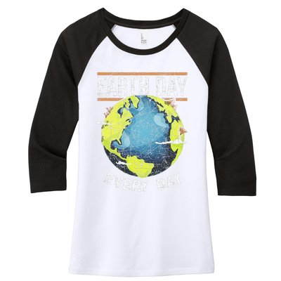 Animal Protection Nature World Global Peace Earth Day Women's Tri-Blend 3/4-Sleeve Raglan Shirt